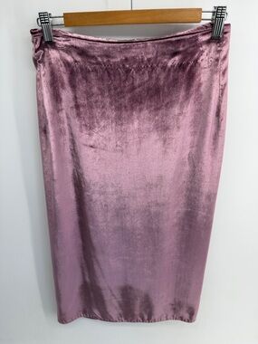 Vince Penne velvet midi maxi pencil skirt sz 2